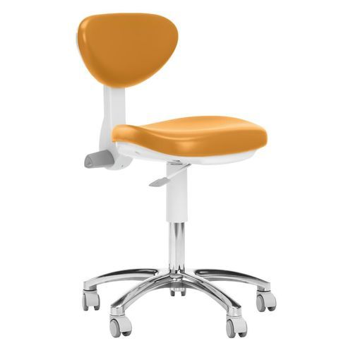 Sgabello per studio odontoiatrico - S7 - Anthos   - ad altezza regolabile / con rotelle / con schienale
