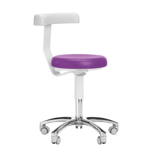 Sgabello per studio odontoiatrico - S8 - Anthos   - ad altezza regolabile / con rotelle / con schienale