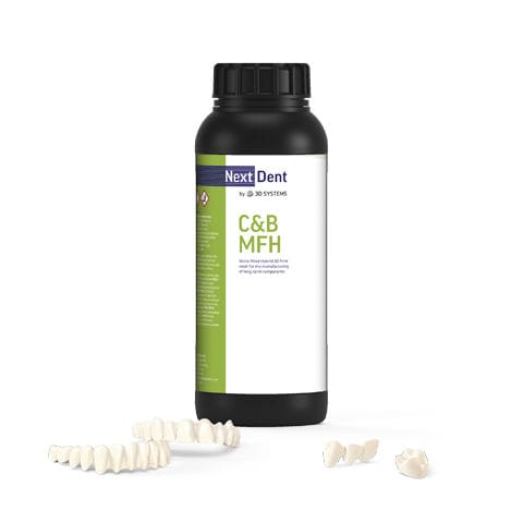 Materiale odontoiatrico in composito ibrido - C&B MFH - 3D Systems - per corone dentali / per ponti dentali / traslucido
