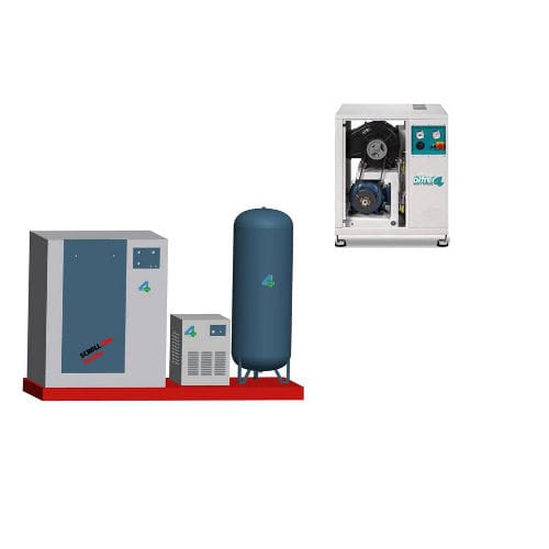 Sistema di compressione d'aria da laboratorio - 4TEK SRL - per odontoiatria / medico / scroll
