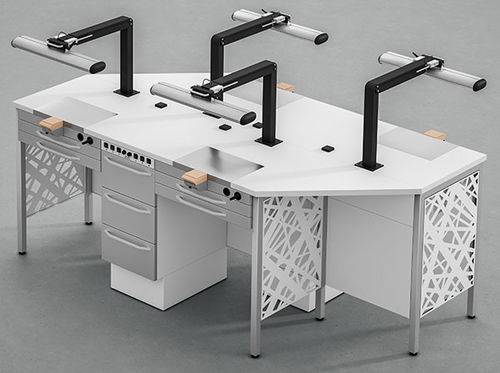 Banco da laboratorio odontoiatrico - XL - ISLAND_02 - ARIES MEDICAL Srl - ad isola