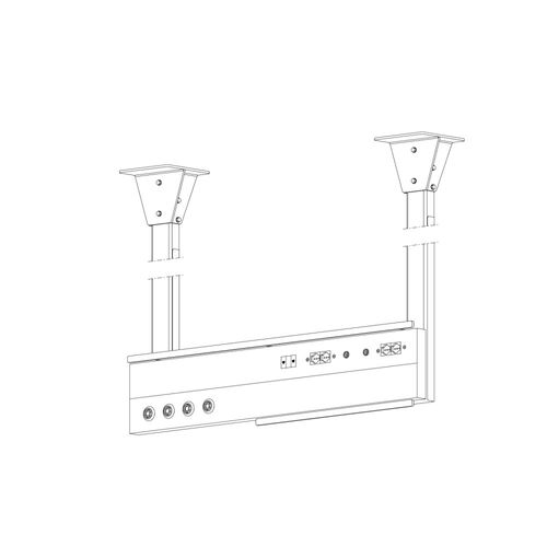 Trave testaletto a soffitto - THERAPY S.2 - ATENA LUX - per reparto di terapia intensiva / LED