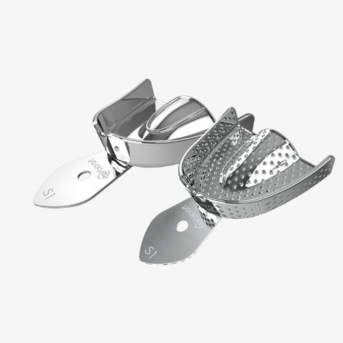 Cucchiaio d'impronta dentale inferiore - BIO-ART EQUIPAMENTOS ODONTOLÓGICOS - superiore / perforato
