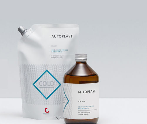 Materiale odontoiatrico in resina - AUTOPLAST - Candulor - gengivale / per fabbricazione di dentiere / in polvere