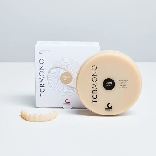 Materiale odontoiatrico in acrilico - UCAN Mill - Candulor - CAD CAM / per protesi dentarie / per fabbricazione di dentiere
