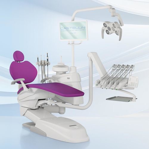 Riunito odontoiatrico ambidestro - Puma Eli Ambidextrous - Castellini - compatto / con poggiatesta flessibile / con monitor