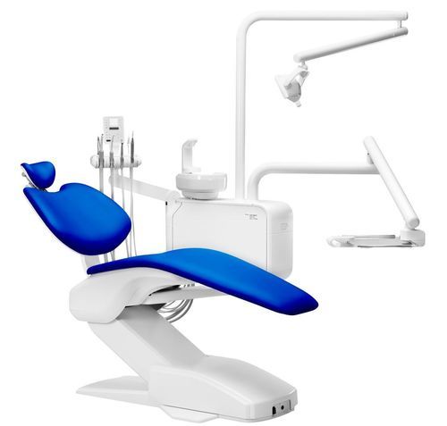 Riunito odontoiatrico con poltrona elettrica - Model One 100 Ortho - DIPLOMAT DENTAL s.r.o. - con poggiatesta flessibile / con monitor / con sistema di igiene