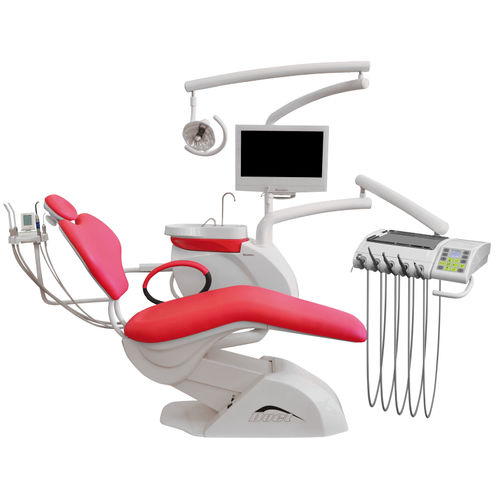 Riunito odontoiatrico con poltrona - 654 DUET - CHIROMEGA - con monitor / con portastrumenti / con illuminazione
