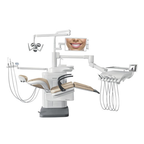 Riunito odontoiatrico con poltrona - Versa Clinic - DABI ATLANTE - con monitor / con portastrumenti / con illuminazione