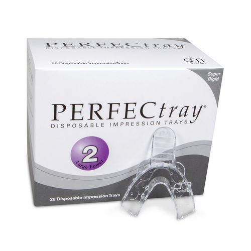 Cucchiaio d'impronta dentale per protesi parziale - Perfectray®#2 - DenMat Holdings - inferiore / perforato