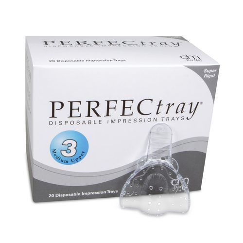 Cucchiaio d'impronta dentale per protesi parziale - Perfectray® #3  - DenMat Holdings - superiore / perforato