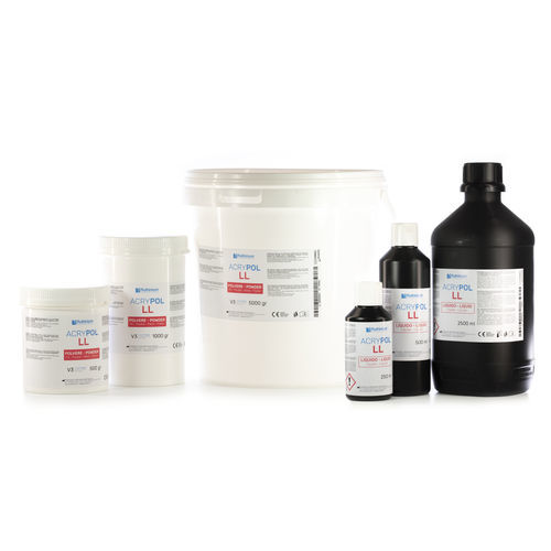 Materiale odontoiatrico in PMMA - ACRY POL LL - Ruthinium Group - per protesi dentarie / liquido / in polvere