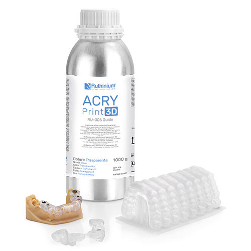 Materiale odontoiatrico in resina - ACRY  RU-005 GUIDE - Ruthinium Group - per ferule terapeutiche / per stampa 3D / per protesi dentarie
