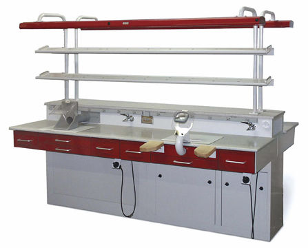 Postazione di lavoro per laboratorio odontotecnico - Pedestal  - DentalEZ Group  