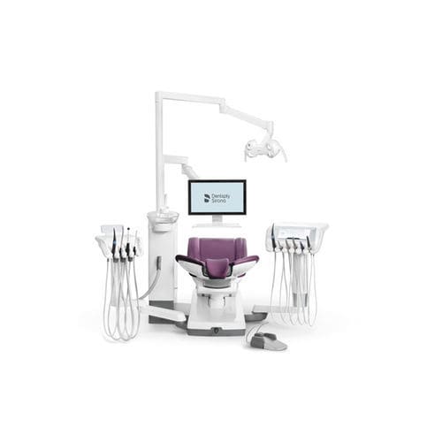 Riunito odontoiatrico con poltrona - Axano - DENTSPLY MAILLEFER - ambidestro / modulare / con monitor