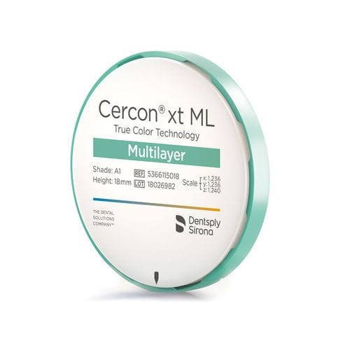 Materiale odontoiatrico in zircone - Cercon xt ML - DENTSPLY MAILLEFER - in zirconio / di fresatura / traslucido