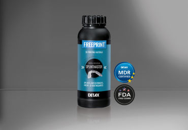 Materiale odontoiatrico in resina - FREEPRINT® SPLINTMASTER TAFF & FLEX - DETAX GmbH & Co. KG   - per ferule terapeutiche / per stampa 3D / trasparente