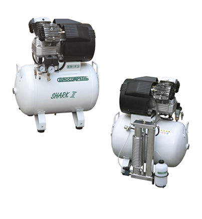 Compressore d'aria per odontoiatria - Shark II - Eurocompress - con essiccatore d'aria / senza olio / termico