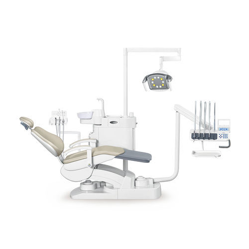 Riunito odontoiatrico con poltrona - AL-388S2 - Foshan Anle Medical Apparatus - con poggiatesta flessibile / con sistema di igiene / con portastrumenti