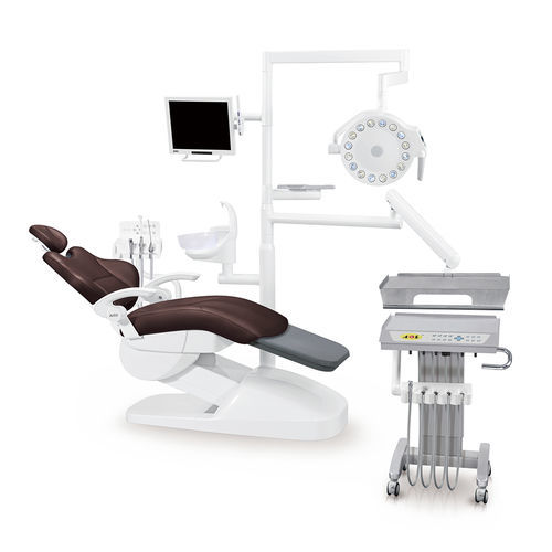 Riunito odontoiatrico con poltrona - AL-398HB - Foshan Anle Medical Apparatus - con poggiatesta flessibile / con monitor / con sistema di igiene