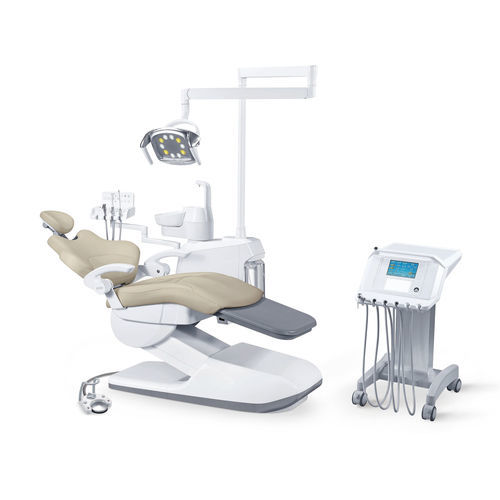 Riunito odontoiatrico con poltrona - AL-388SB - Foshan Anle Medical Apparatus - con poggiatesta flessibile / con sistema di igiene / con portastrumenti