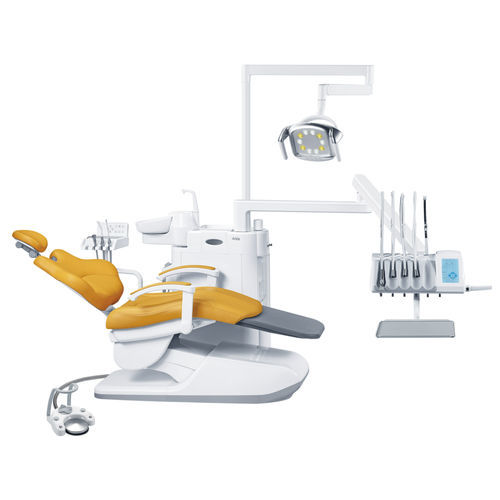 Riunito odontoiatrico con poltrona - AL-388SC  - Foshan Anle Medical Apparatus - con poggiatesta flessibile / con sistema di igiene / con portastrumenti