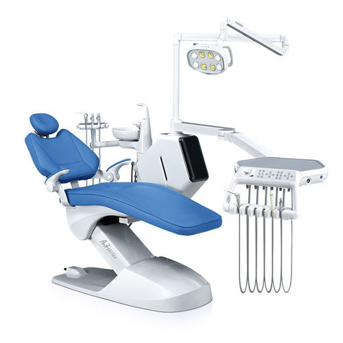 Riunito odontoiatrico con poltrona elettrica - KLT-6220 A3 - Foshan Roson Medical Instrument - con poggiatesta flessibile / con sistema di igiene / con portastrumenti