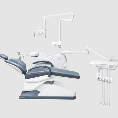 Riunito odontoiatrico con poltrona elettrica - Classic N2+ - Foshan Roson Medical Instrument - con poggiatesta flessibile / con sistema di igiene / con portastrumenti