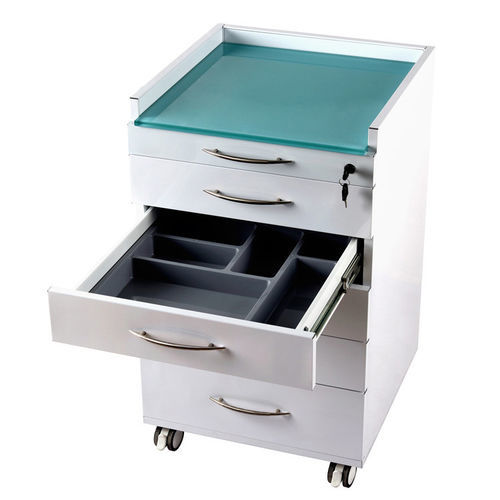 Armadio per strumenti odontoiatrici - Foshan Roson Medical Instrument - con rotelle / con cassetti / in acciaio inossidabile