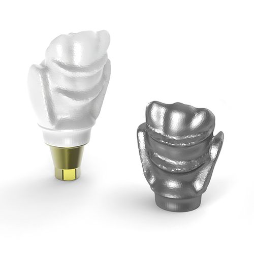 Corona dentale CoCr - GEASS S.r.l.   - in PMMA / in zircone