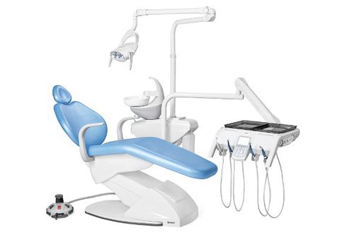 Riunito odontoiatrico con poltrona elettrica - Gnatus G4 F - Gnatus - con portastrumenti / con illuminazione