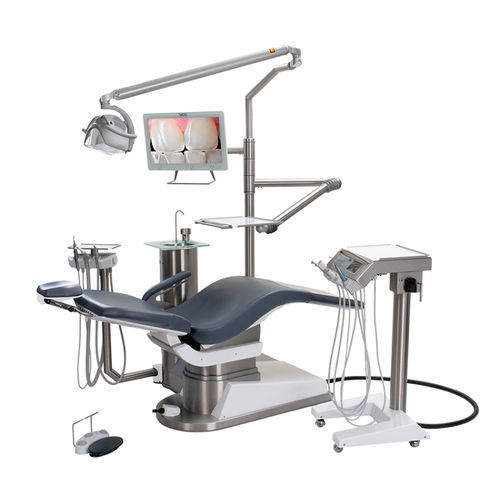 Riunito odontoiatrico con poltrona - D2-EC - DKL CHAIRS GmbH - compatto / con poggiatesta flessibile / con monitor