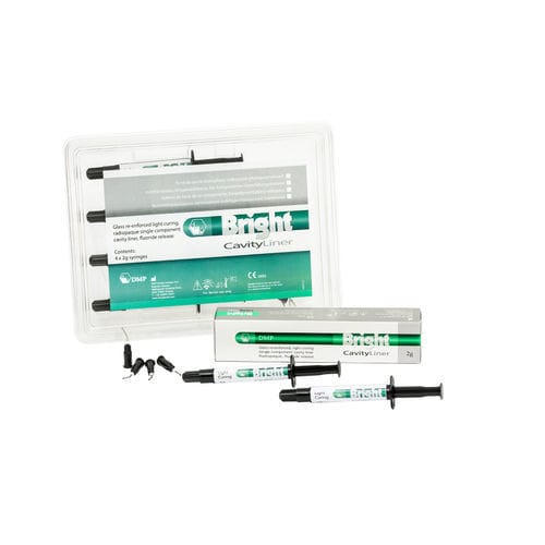 Materiale odontoiatrico di fluoruro - BRIGHT Cavity Liner  - DMP - per ricostruzione dentale / per otturazione canalare / fotopolimerizzable