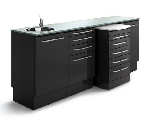 Armadio contenitore - WINN - edarredo. - per strumenti odontoiatrici / per clinica odontoiatrica / con lavandino