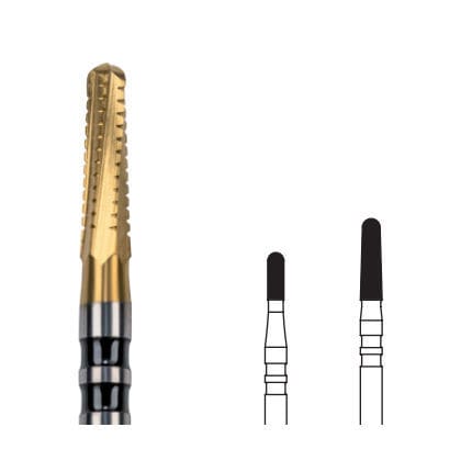 Fresa odontoiatrica - C34LT - Edenta - in metallo / in stagno / in gesso