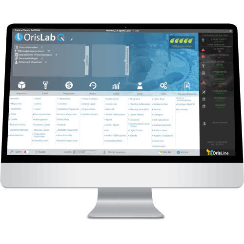 Software per laboratorio dentale - Orislab Q - OrisLine Group - di gestione / di progettazione / CAD