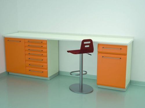 Banco da laboratorio per sterilizzazione - W7+W2+L(100)+W19 - ERIO - odontoiatrico / modulare / in acciaio inossidabile