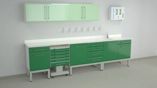 Tavolo di procedura per laboratorio odontotecnico - S series - ERIO - con cassetti / con scomparti / con lavandino