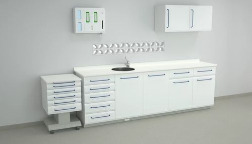 Workstation da laboratorio modulare - W21 - ERIO - mobile / con rotelle / con lavandino