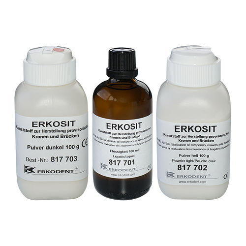 Materiale odontoiatrico in acrilico - Erkosit - ERKODENT Erich Kopp - per ricostruzione dentale / in polvere / provvisorio