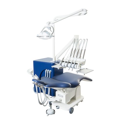 Riunito odontoiatrico con poggiatesta flessibile - UnicLine - Heka Dental - mobile / portatile / con portastrumenti