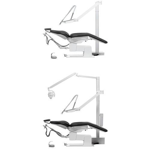 Riunito odontoiatrico con poltrona elettrica - UnicLine S Pillar - Heka Dental - con poggiatesta flessibile / con sistema di igiene / con camera intraorale