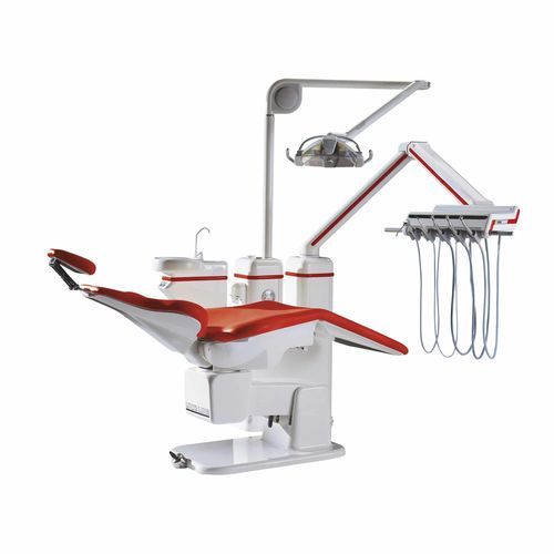 Riunito odontoiatrico con poltrona elettrica - UnicLine 5D - Heka Dental - con poggiatesta flessibile / con monitor / con sistema di igiene