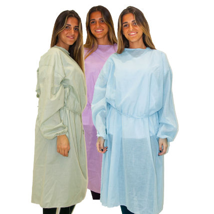 Camice per visitatore unisex - IDI - in cotone / lavabile