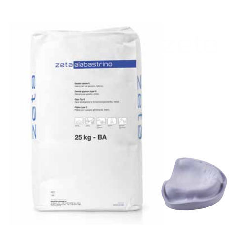 Materiale odontoiatrico in gesso - zeta alabastrino - INDUSTRIA ZINGARDI SRL   - per laboratorio odontotecnico / di modelizzazione / bianco