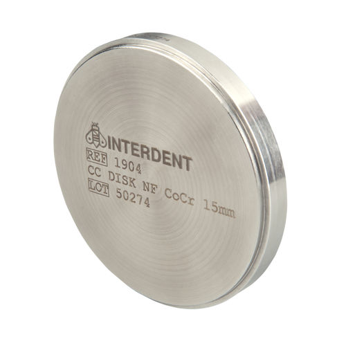 Materiale odontoiatrico CoCr - CC Disk NF - Interdent - per ricostruzione dentale / CAD CAM / biocompatibile