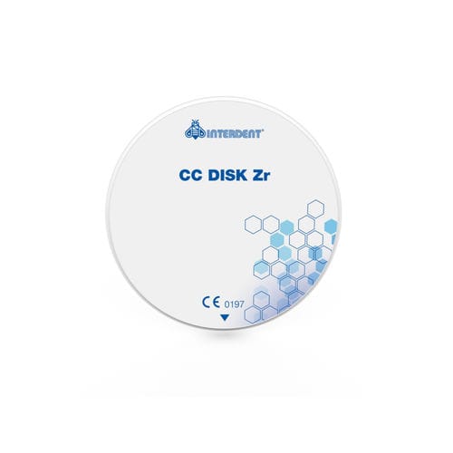 Materiale odontoiatrico in ceramica - CC Disk Zr/HT - Interdent - ZrO2 / CAD CAM / di fresatura