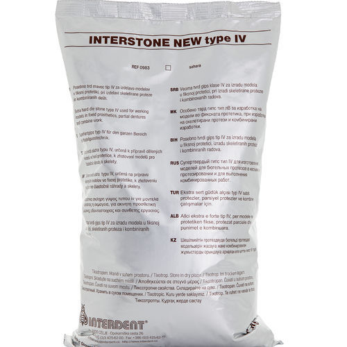 Materiale odontoiatrico in gesso - INTERSTONE NEW TIP IV - Interdent - per ricostruzione dentale / per laboratorio odontotecnico / in polvere