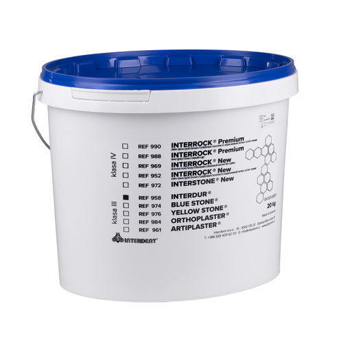Materiale odontoiatrico in gesso - INTERDUR TYPE III - Interdent - per ricostruzione dentale / per laboratorio odontotecnico / di modelizzazione