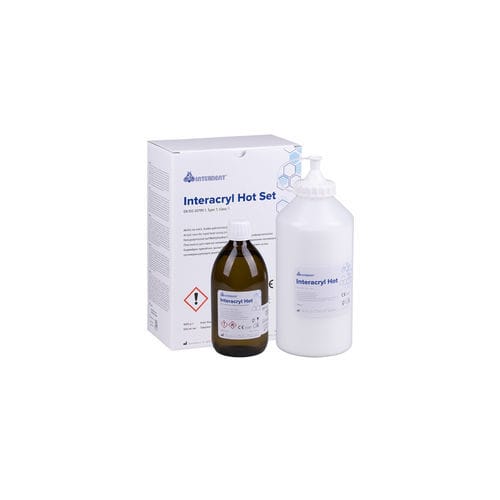 Materiale odontoiatrico in acrilico - INTERACRYL HOT - Interdent - in resina / per laboratorio odontotecnico / per fabbricazione di dentiere